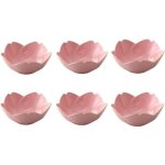Lot de 6 coupelles sauce soja porcelaine motif cerisier rose usage maison label