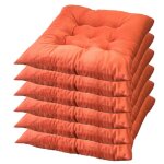 Lot de 6 coussins de chaise 40 x 40 x 4. 5 cm coussin chaise exterieur coussin de jardin id�al galette ...