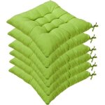 Lot de 6 coussins de chaise carrs 40 x 40 cm matelasss confortables et colors pour intrieur et extrieur ...