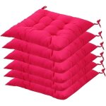 Lot de 6 coussins de chaise carrs 40 x 40 cm matelasss confortables et colors pour lintrieur et lextrieur ...