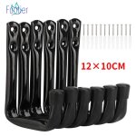 Lot de 6 crochets en forme de j robustes pour rangement de garage supports muraux en acier (12cm x 9cm) ...