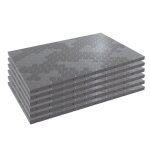 Lot de 6 dalles de sol clipsables grises 116x76x3 cm rectangulaire polypropylne revtement de sol modulable ...