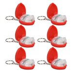 Lot de 6 écrans faciaux de réanimation cardio - pulmonaire porte - clés de poche hygiénique portable Lot de 6 écrans faciaux de réanimation cardio - pulmonaire porte - clés de poche hygiénique portable