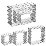 Lot de 6 emporte - pi�ces rectangulaires dentel�s - 6 tailles - en acier inoxydable - pour biscuits fondants ...