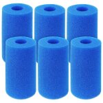 Lot de 6 ponges filtrantes de type a - pour piscine - filtre de rechange - cartouche de pompe - rutilisable ...