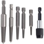 Lot de 6 extracteurs de vis sans tte forets vis pour retirer goujons endommags avec mandrin changement ... Lot de 6 extracteurs de vis sans tte forets vis pour retirer goujons endommags avec mandrin changement ...