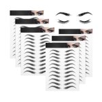 Lot de 6 feuilles dautocollants de tatouage pour sourcils 4d impermables ressemblant  des cheveux