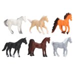 Lot de 6 figurines de chevaux pour enfants simulation de cheval mignon et drle modle de jeu de simulation ...