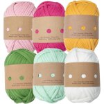 Lot de 6 fils � tricoter tissu �lastique fil � crochet pour sac couverture a