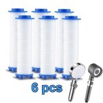 Lot de 6 filtre pommeau de douche cartouches de filtre de rechange pour pommeau de douche anti calcaire ...