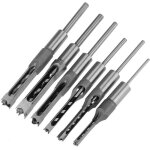 Lot de 6 forets à trou carré bédanes creux en acier outils de menuiserie set 1 / 4 5 / 16 3 / 8 1 / 2 ... Lot de 6 forets à trou carré bédanes creux en acier outils de menuiserie set 1 / 4 5 / 16 3 / 8 1 / 2 ...