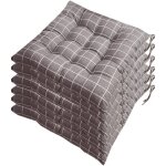 Lot de 6 galettes chaise 40x40 cm coussins jardin dcoratifs en polyester motifs diffrents