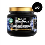 Lot de 6 - garnier ultra doux masque rem�de equilibrant charbon magn�tique 340ml