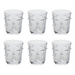 Lot de 6 gobelets bas visage 30cl transparent