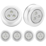 Lot de 6 lampes led de nuit spot led autocollant �clairage suppl�mentaire pour placard escalier miroir ...