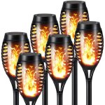 Lot de 6 lampes torches solaires - �clairage de jardin solaire - �clairage de jardin solaire - �clairage ...