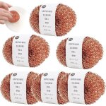Lot de 6 lavettes en cuivre - �ponges en cuivre chiffons de nettoyage m�tallique r�utilisable outils ...