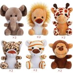 Lot de 6 mini jouets en peluche animaux de la jungle 48 pouces animaux de la forêt mignon éléphant lion ... Lot de 6 mini jouets en peluche animaux de la jungle 48 pouces animaux de la forêt mignon éléphant lion ...