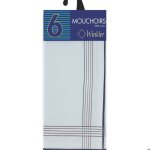 Lot de 6 mouchoirs 100% coton homme denis