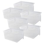 Lot de 6 organisateur de rangement pour rfrigrateur bac de rangement effet maille avec poigne