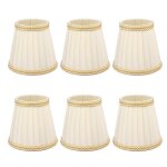 Lot de 6 petits abat - jours  clipser en tissu pour lustre bougies ampoules accessoires dclairage