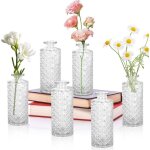 Lot de 6 petit vase en verre13cm haut mini vase deco tableretrò vase transparentvase decoratif pour deco ... Lot de 6 petit vase en verre13cm haut mini vase deco tableretrò vase transparentvase decoratif pour deco ...