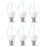 Lot de 6 petites ampoules led en forme de flamme culot edison  vis e14 5 w (quivalent 40 w) blanc chaud ...