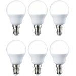 Lot de 6 petites ampoules led rondes g45 culot edison  vis e14 5 w blanc chaud intensit non variable ...