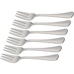 Petites fourchettes - lot de 6 - acier inoxydable - 133 cm - compatible lave - vaisselle