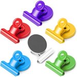 Lot de 6 pinces magntiques colores robustes et polyvalentes pour tableaux blancs rfrigrateurs salles ...