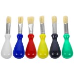 Lot de 6 pinceaux de peinture multifonctions pour enfants en plastique rutilisables pour aquarelle profession ...