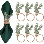 Lot de 6 porte - serviettes bohme ronds de serviette de nol ronds de serviette rustiques pour dcoration ...