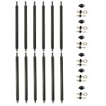 Lot de 6 poteaux de filet de s�curit� �25mm pour trampolines avec mousse visserie et capuchon (longueur ...