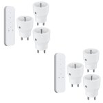 (lot de 2) lot de 3 prises intrieures 2300w tlcommandes + tlcommande 3 cannaux