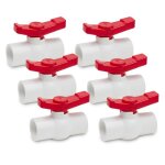 Lot de 6 robinets � boisseau sph�rique pvc 32 mm - robinet darr�t �tanche pour plomberie et irrigation ...
