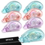 Lot de 6 rouleau de colle roller 6mm x 6m souris roller colle ruban adh�sif double face transparent colle ...