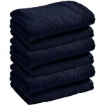 Lot de 6 serviettes invit� �ponge spa 30 x 50 cm / 400 gr / m� - spa bleu nuit