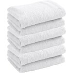 Lot de 6 serviettes invit ponge spa 30 x 50 cm / 400 gr / m - spa neige