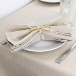 Lot de 6 serviettes de table 100% lin linelle