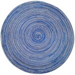 Lot de 6 sets de table en pvc lavables ronds en vinyle no�l mariage d�ner restaurant h�tel 6 pi�ces