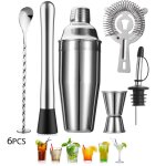 Lot de 6 shakers à cocktail en acier inoxydable - 750 ml - accessoire de barman professionnel - pour ... Lot de 6 shakers à cocktail en acier inoxydable - 750 ml - accessoire de barman professionnel - pour ...