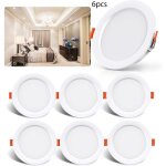 Lot de 6 spot led encastrable extra plat 6w trou ?70 - 85mm lumi�re neutre 4000k convient pour la cuisine ...