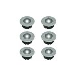 Lot de 6 spots led solaires encastrables ronds diamtre 85 mm extrieur rsistant au pitement faade en couleurs ...