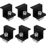 Lot de 6 supports de panneaux solaires fixations 30 mm bornes de rail solaire r�glables pour montage ...