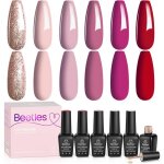 Lot de 6 vernis  ongles uv rose rouge dor nu princesse charmant vernis  ongles gel pour dbutant cadeau ...