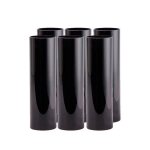 Lot de 6 verres tube couleur noir 22cl - verre incassable - verre pour cocktail made in france prise ...
