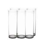 Lot de 6 verres tube transparent 22cl - verre incassable - verre pour cocktail made in france prise en ...