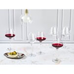 Lot de 6 verres � vin en cristallin (cristal sans plomb) transparent d8. 4