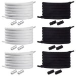 Lot de 6paires de lacets lastiques sans n?udslacets universels pour chaussures pour enfants et adultestrousse ...