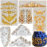 Lot de 7 moules en silicone en forme de fleur en relief pour décoration de gâteaux décoration de cupcakes ... Lot de 7 moules en silicone en forme de fleur en relief pour décoration de gâteaux décoration de cupcakes ...